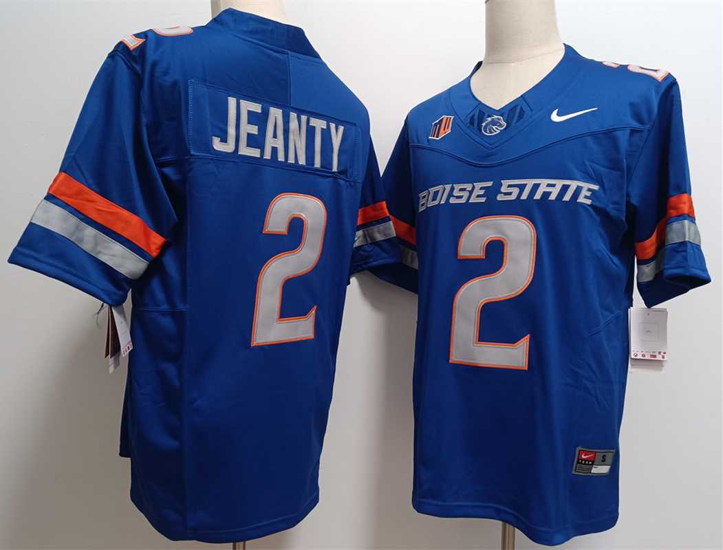 Men%27s Boise State Broncos #2 Ashton Jeanty Royal 2024 F.U.S.E. Vapor Limited Stitched Football Jersey
